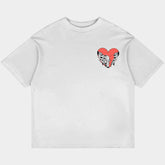 Ribcage Heart Oversized White Tee